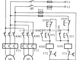 两台电动机顺序启动电路图_三台电动机顺序启动电路图