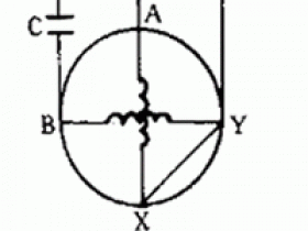电容分相式异步电动机的接线原理图