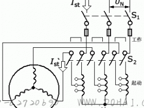 自耦变压器降压起动接线图