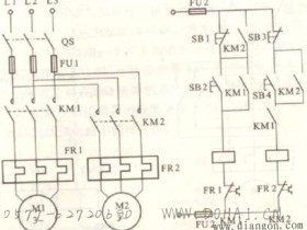 三相异步电动机按顺序工作时的联锁控制