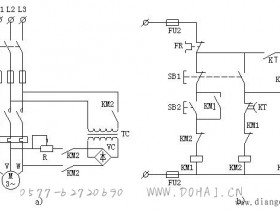 时间原则控制的单向能耗制动线路