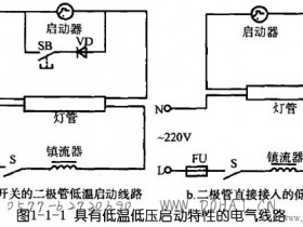 日光灯线路图_日光灯接线图_日光灯电路图