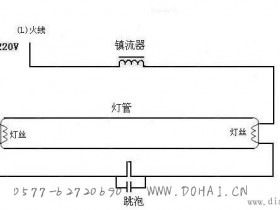 日光灯电感镇流器接线图工作原理分析