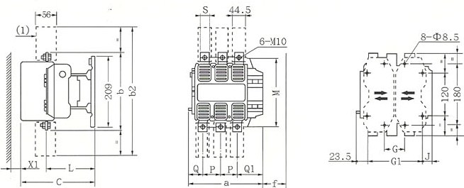 CJX2-F400、500的安装示意图