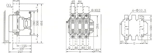 CJX2-F630的安装示意图