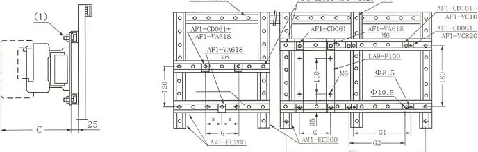 CJX2-F115-300的安装示意图