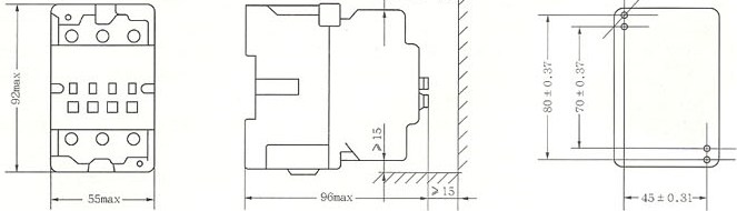 CJX8-30外形及安装尺寸