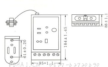 JD89漏电脉冲继电器的外型及安装尺寸