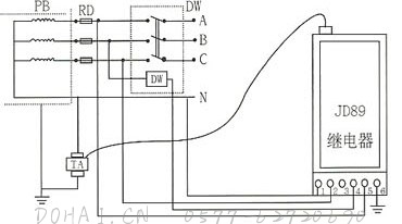 JD89漏电脉冲继电器的接线图-2