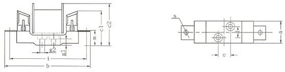 RT16(NT)系列低压高分断能力熔断器的底座示意图