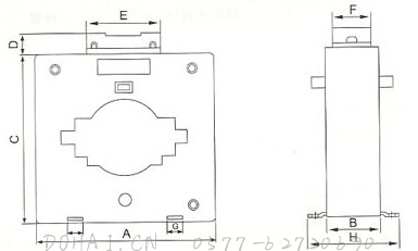 MSQ-0.66系列电流互感器的安装示意