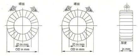 PR系列电流互感器的外型尺寸