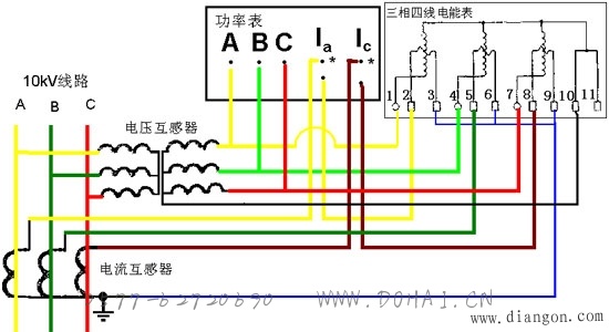 高压电压互感器和电流互感器的接线图