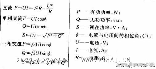 电功率计算公式