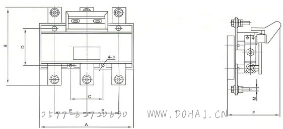 HD11FA-200～1600A板前接线 