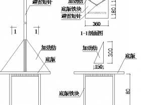 避雷针安装示意图